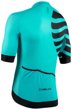 Nalini Stripes BAS Turquoise Jersey -Cycling Clothing Store 2021 NALINI BAS STRIPE SS JERSEY green rear 53375.1622387214