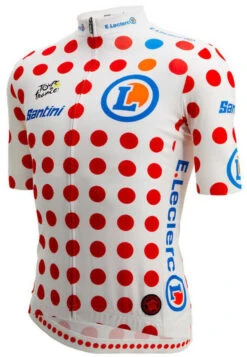 Santini 2024 Tour De France Polka Dot KOM Full Zip 9407Jersey