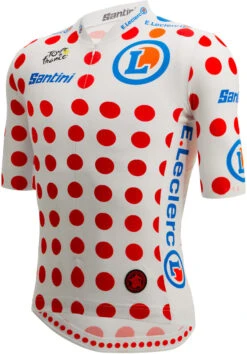 Santini 2024 Tour De France Polka Dot KOM Race Cut 9440 Jersey -Cycling Clothing Store 2024 Polka Dot King of the Mountains Jersey Race side 35442.1713173103