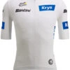 Santini 2024 Tour De France White Young Rider Race Cut 9440 Jersey -Cycling Clothing Store 2024 White Best Young Riders Tour De France Jersey Race 61173.1713150052