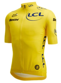 Santini 2024 Tour De France Yellow Leader Race Cut 9440 Jersey -Cycling Clothing Store 2024 yellow leader tour de france jersey side 10303.1713143489