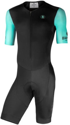 Bianchi Milano Scansano Black Green Skin Suit