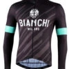 Bianchi Milano Bianzone Black Long Sleeve Jersey -Cycling Clothing Store bianchi milano bianzone long sleeve jersey black front 39233.1601770175