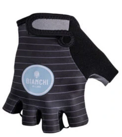 Bianchi Milano Anapo Celeste Stripes Black Gloves