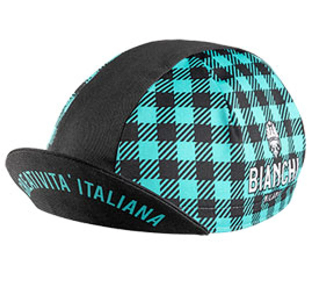 Bianchi Milano Neon Black Green Checkered 4010 Cap 3 Bianchi Milano Neon Black Green Checkered 4010 Cap