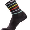 Bianchi Milano Oreto Black Stripes 4010 Socks 1 Bianchi Milano Oreto Black Stripes 4010 Socks -Cycling Clothing Store bianchi milano oreto 4010 rainbow stripes 66447.1617564219