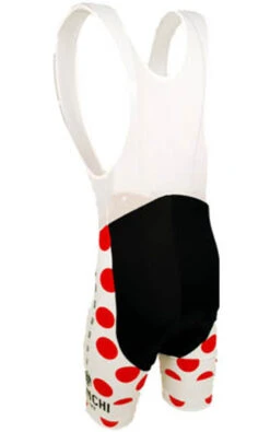 Nalini Bianchi Milano Polka Dot Victory Bib Shorts Closeout -Cycling Clothing Store bianchi polka dot bib shorts rear 250 03217.1388348995