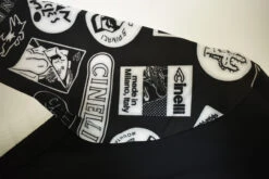 Cinelli Black Supercorsa Jersey -Cycling Clothing Store cinelli SUPERCORSA JERSEY 0360 bk closeup3 84710.1712462157