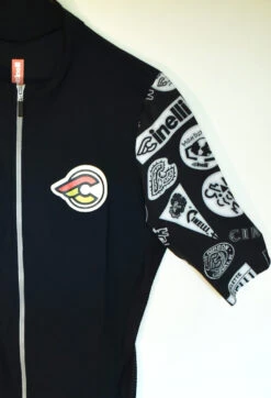Cinelli Black Supercorsa Jersey -Cycling Clothing Store cinelli SUPERCORSA JERSEY 0360 bk closeup 82618.1712462157