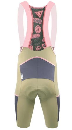 Cinelli Agave Green Gravel Bib Shorts -Cycling Clothing Store cinelli gravel agave bib shorts rear 37696.1715839087