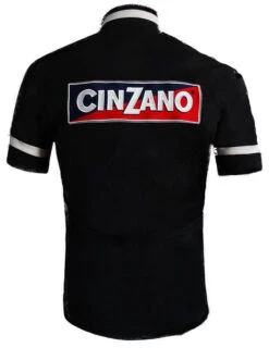 Cinzano Wool Black Retro Jersey -Cycling Clothing Store cinzanowoolrear 80553.1419624874
