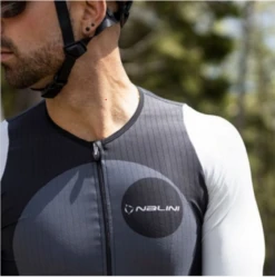 Nalini Fast Aero Grey Black Jersey -Cycling Clothing Store nalini fast jersey riderA 02481.1708315095