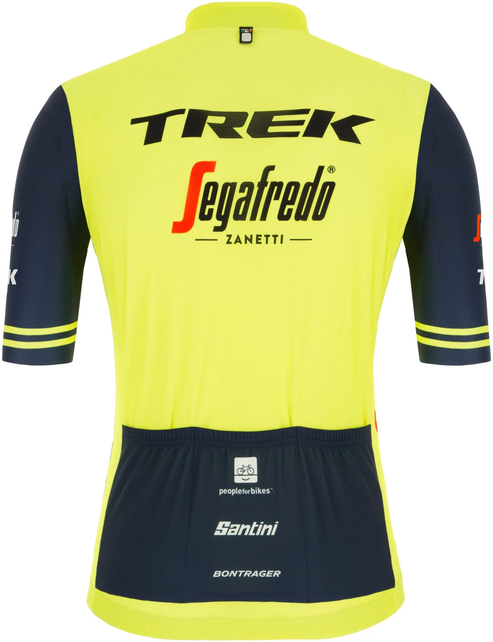 Santini 2021 Trek Segafredo Yellow Training Fluo Fan Jersey 4 Santini 2021 Trek Segafredo Yellow Training Fluo Fan Jersey - Image 2